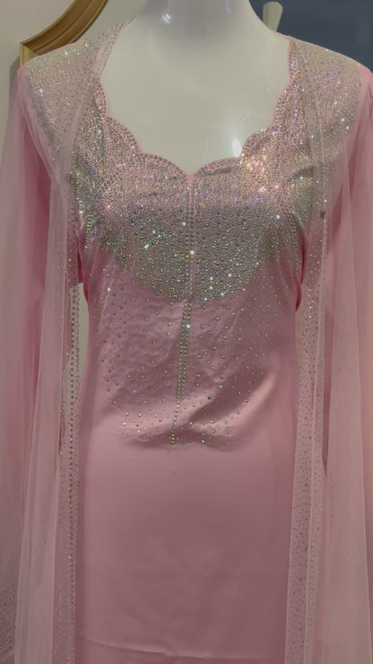 Mukhawar ajustable avec sa abaya assorti et son hijab